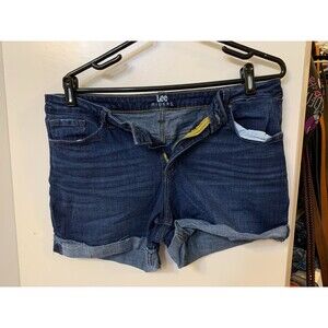 Riders by Lee Size 14 AVG Denim Blue Jean Shorts Cuffed